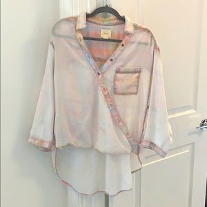 Anthropologie high low blouse